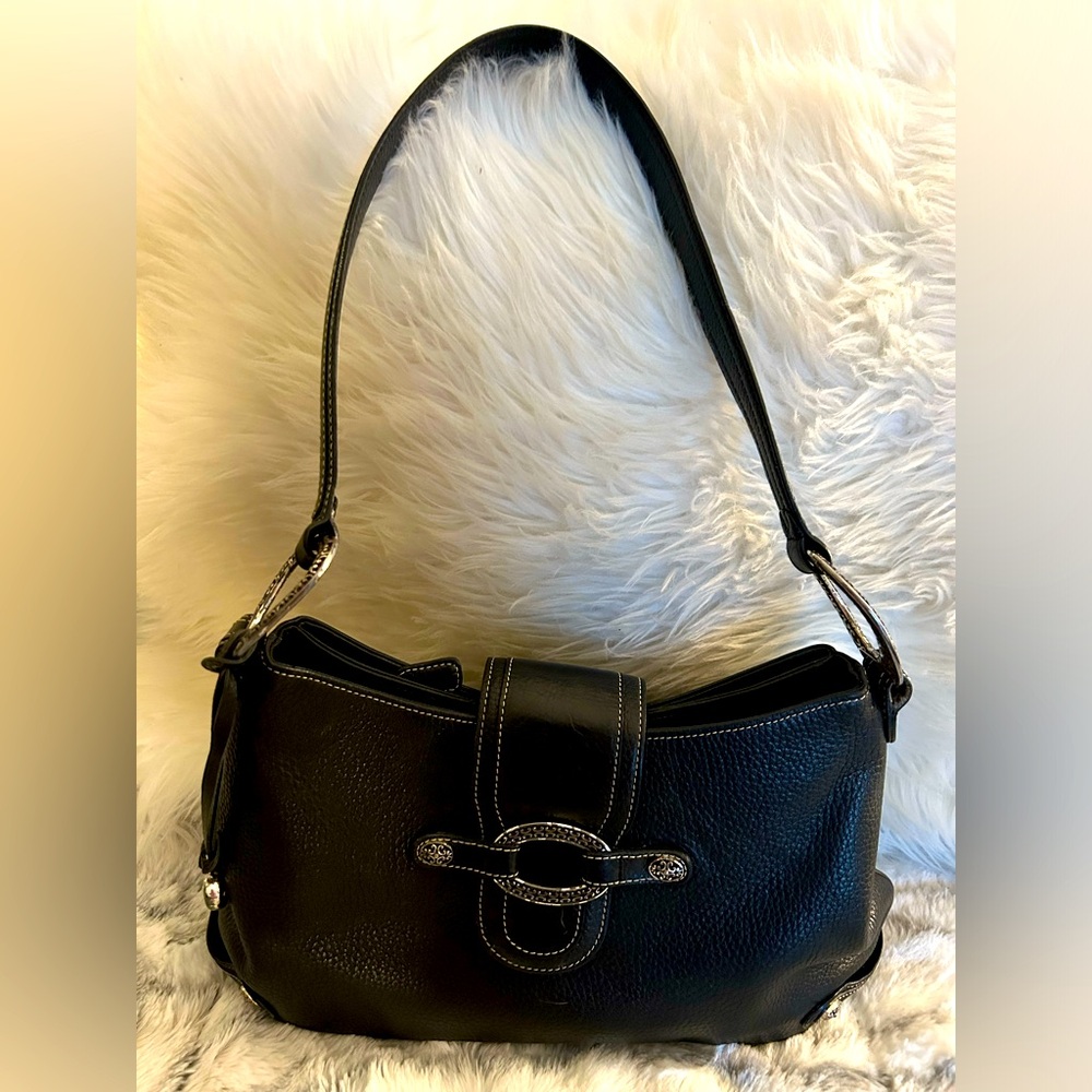 Brighton Vintage black leather shoulder bag